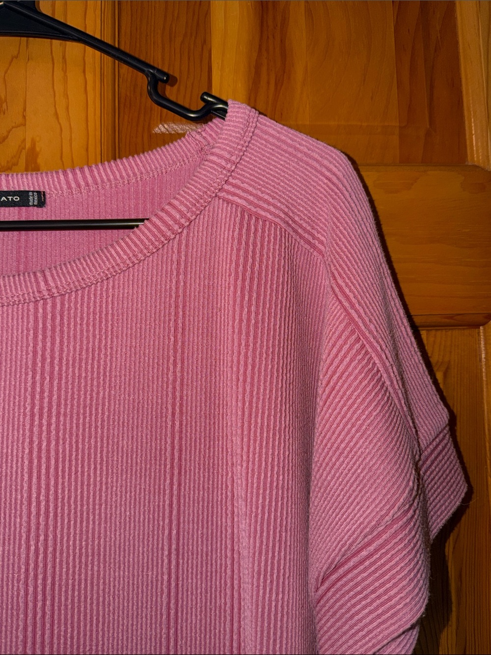 Staccato Mauve Ribbed Women’s Top - Soft Knit